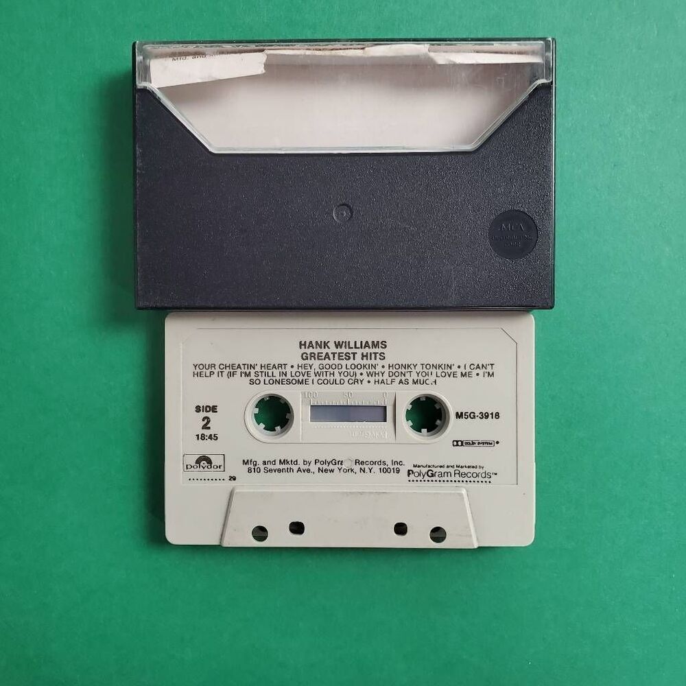 Hank Williams Greatest Hits Cassette Polydor - Picture 2 of 2